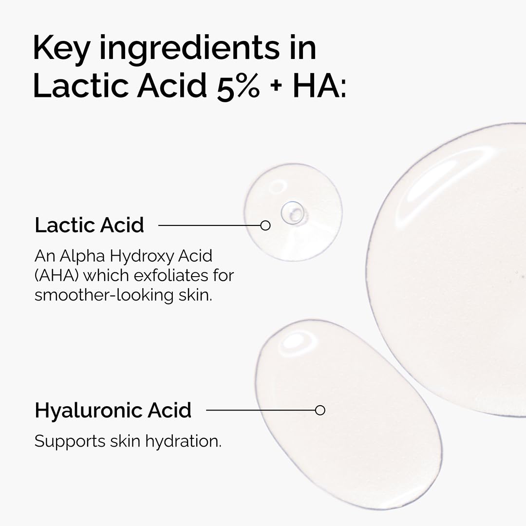 The Ordinary Lactic Acid 5% Plus HA Mild Superficial Peeling Formulation 1 fl oz