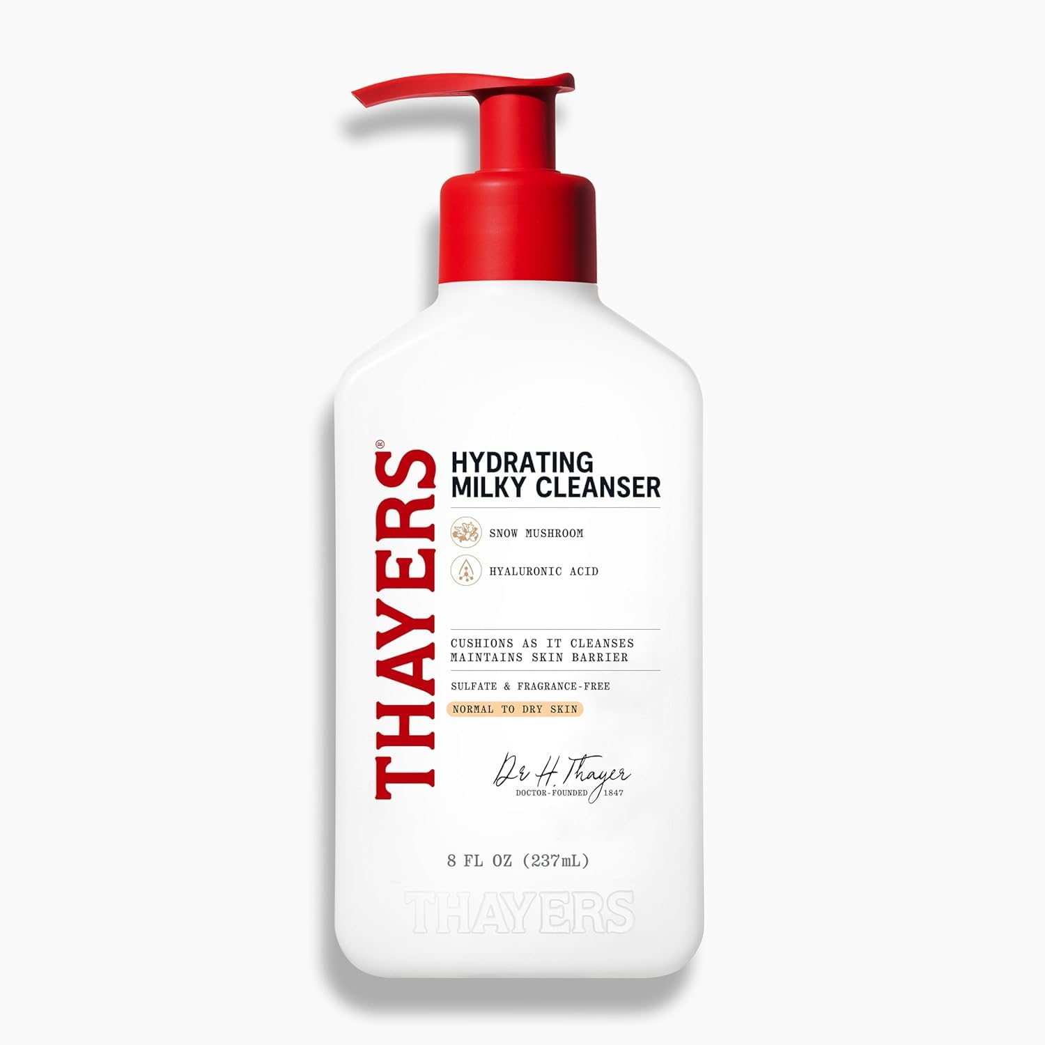 Thayers Milky Hydrating Face Cleanser with Snow Mushroom & Hyaluronic Acid, 8oz