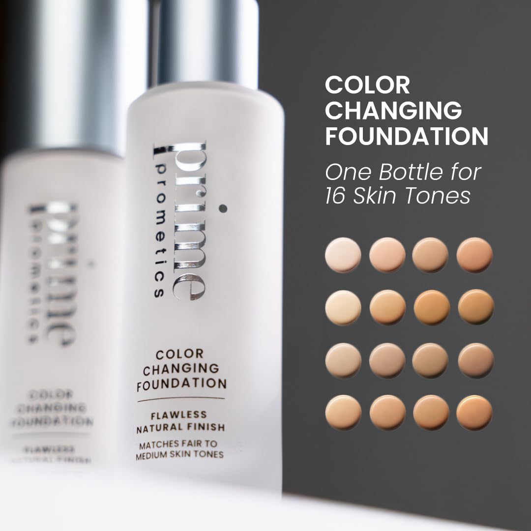 Prime Prometics Color Changing Foundation – Mature Women, 12-Hour Dewy Finish