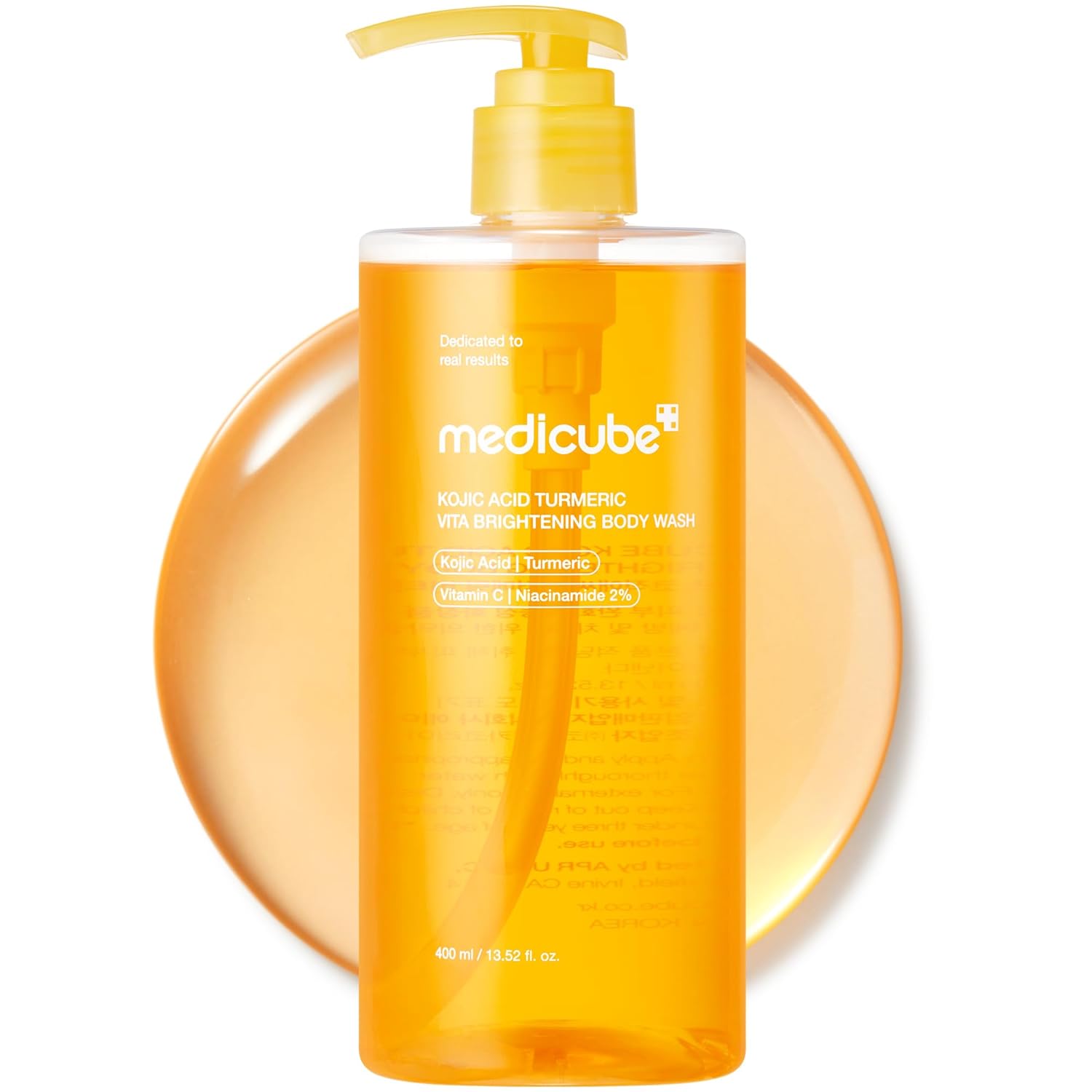 Medicube Kojic Acid Turmeric Brightening Body Wash | AHA BHA Shower Gel, 13.52oz