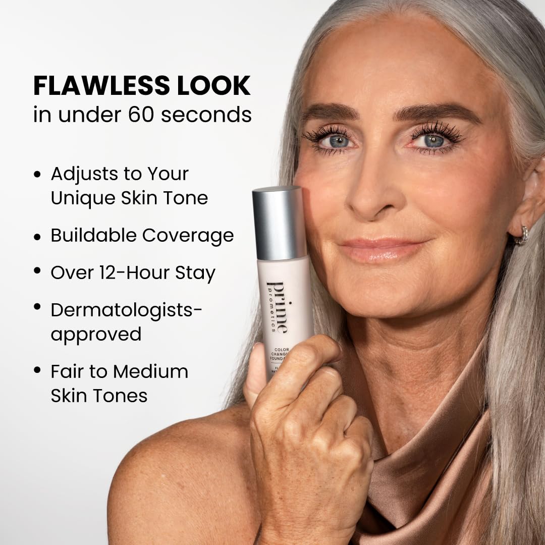 Prime Prometics Color Changing Foundation – Mature Women, 12-Hour Dewy Finish