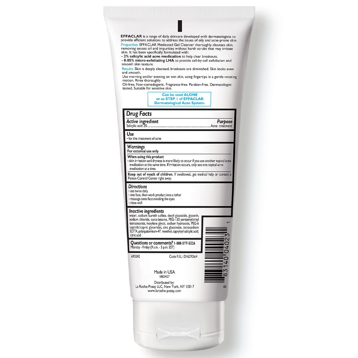 La Roche Posay Effaclar Medicated Acne Face Wash 6.8oz