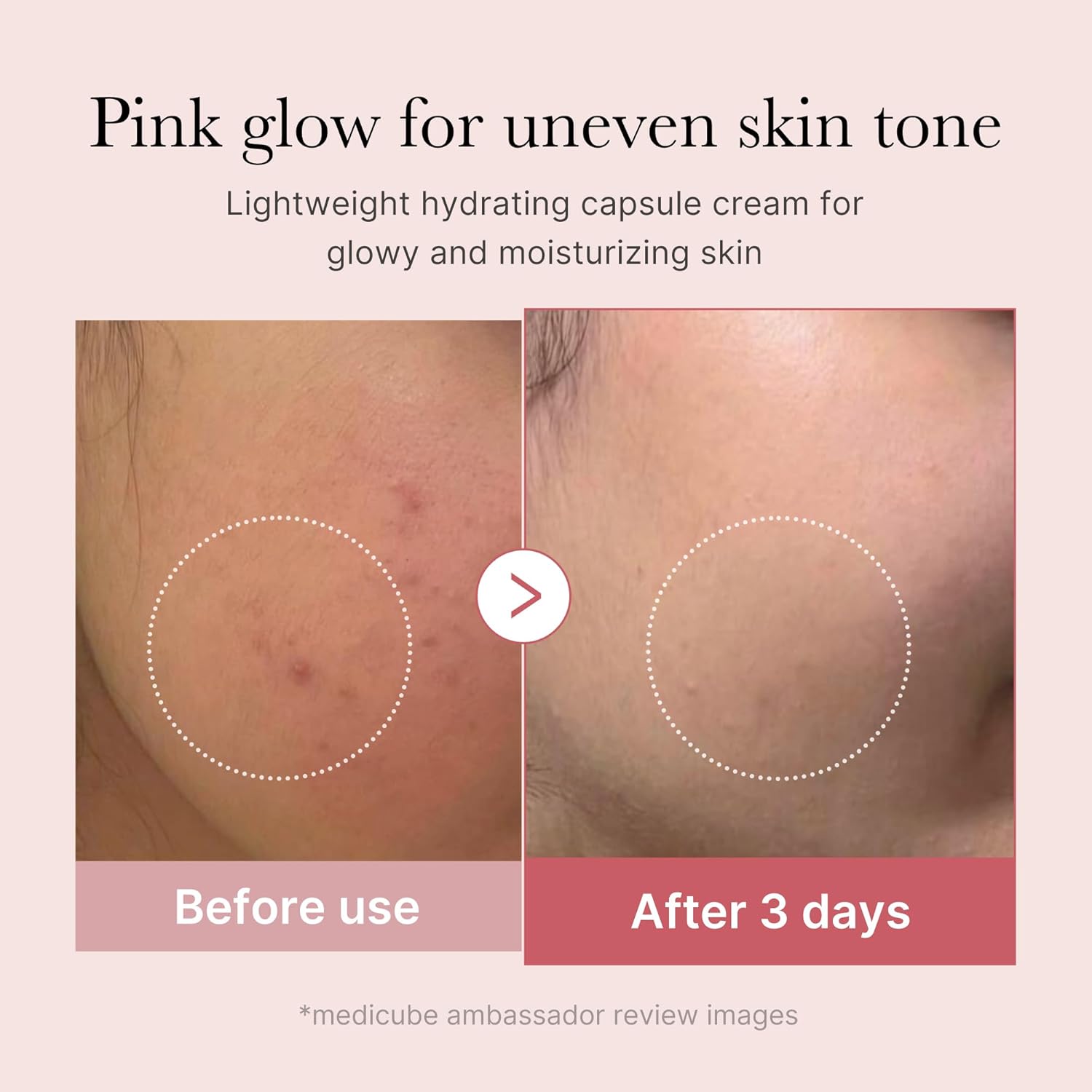 Medicube Capsule Cream with Salmon DNA PDRN Pink Collagen | Glow Moisturizer, 1.94oz