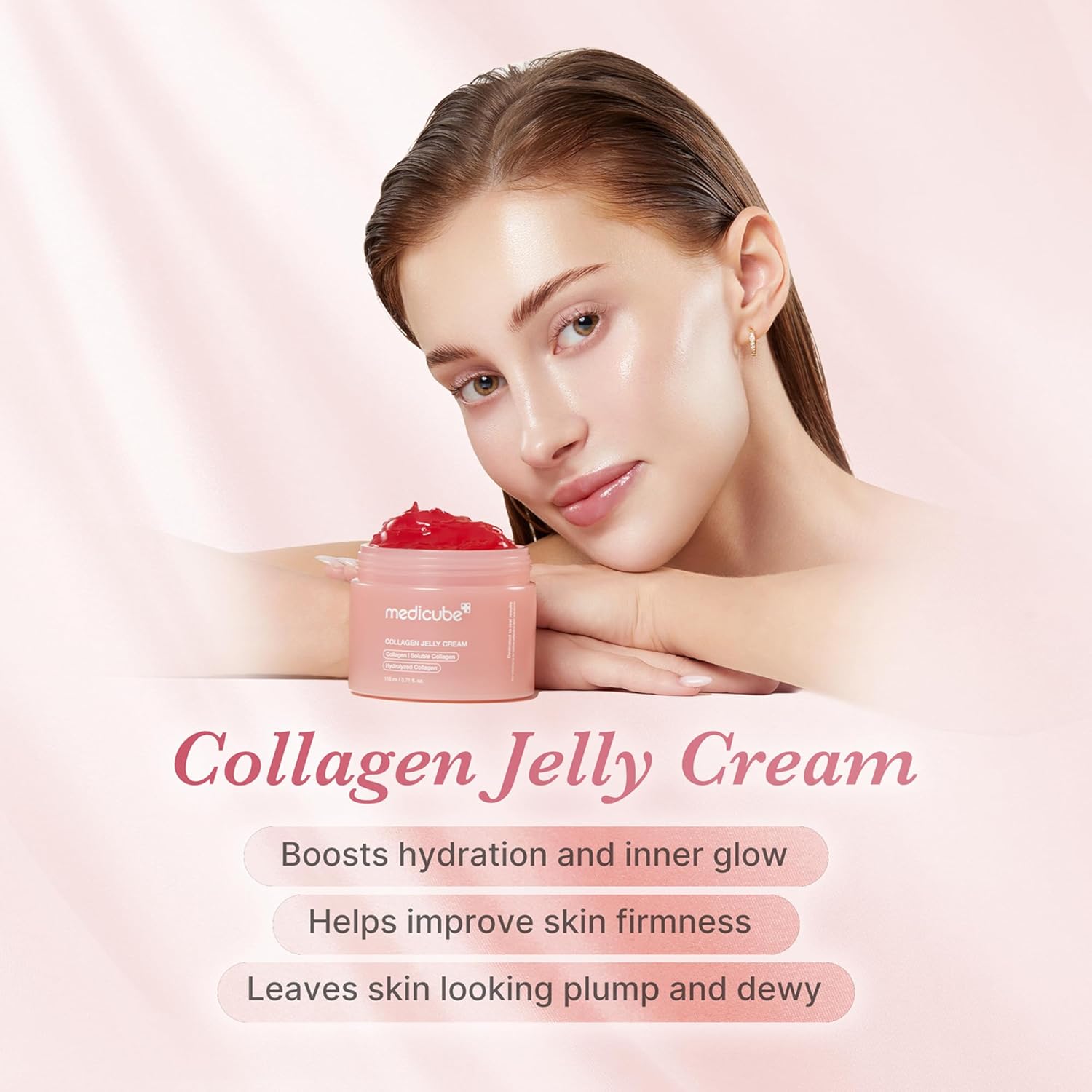 Medicube Jelly Cream with Collagen & Niacinamide | 24H Glow Hydration, 3.71oz