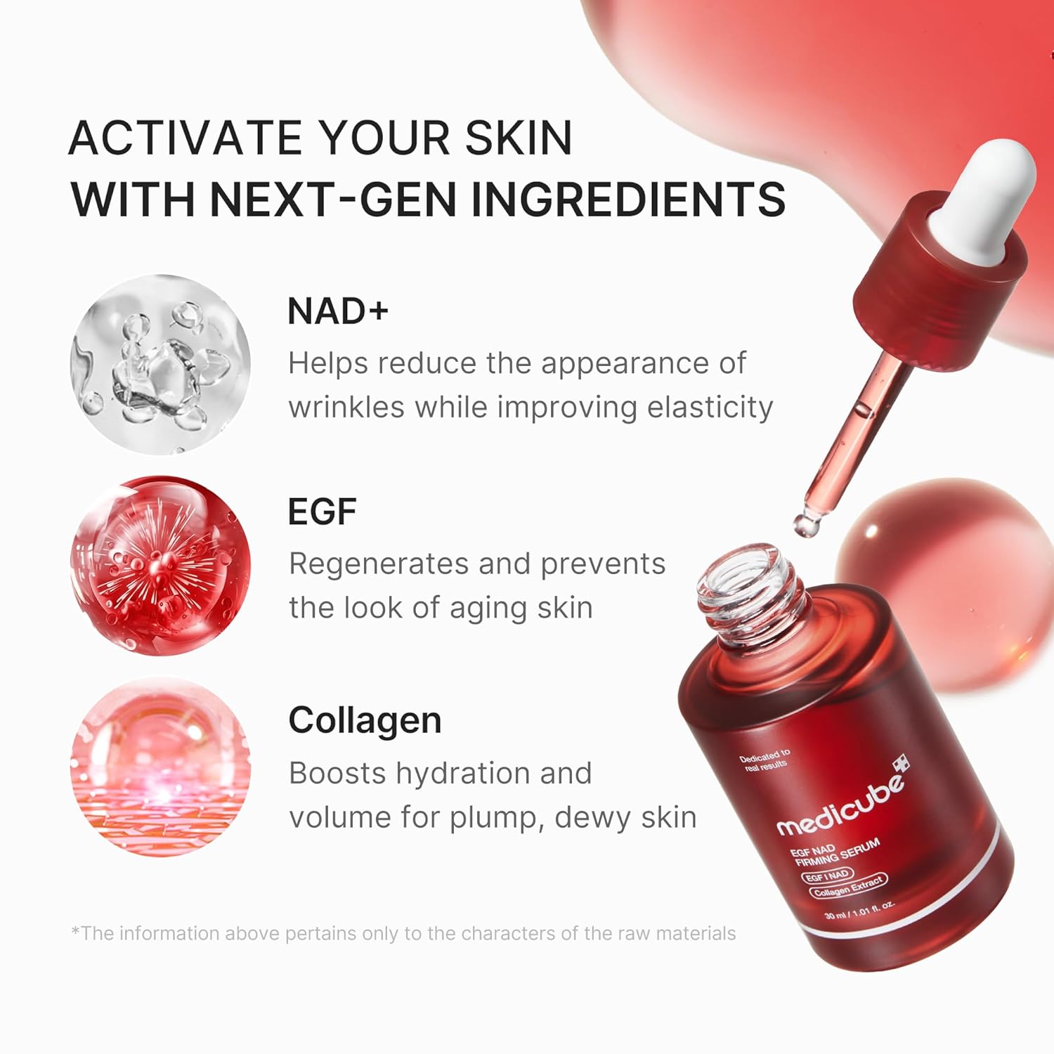 Medicube NAD EGF Firming Serum for Face & Neck | Anti-Aging Serum, 1.01oz