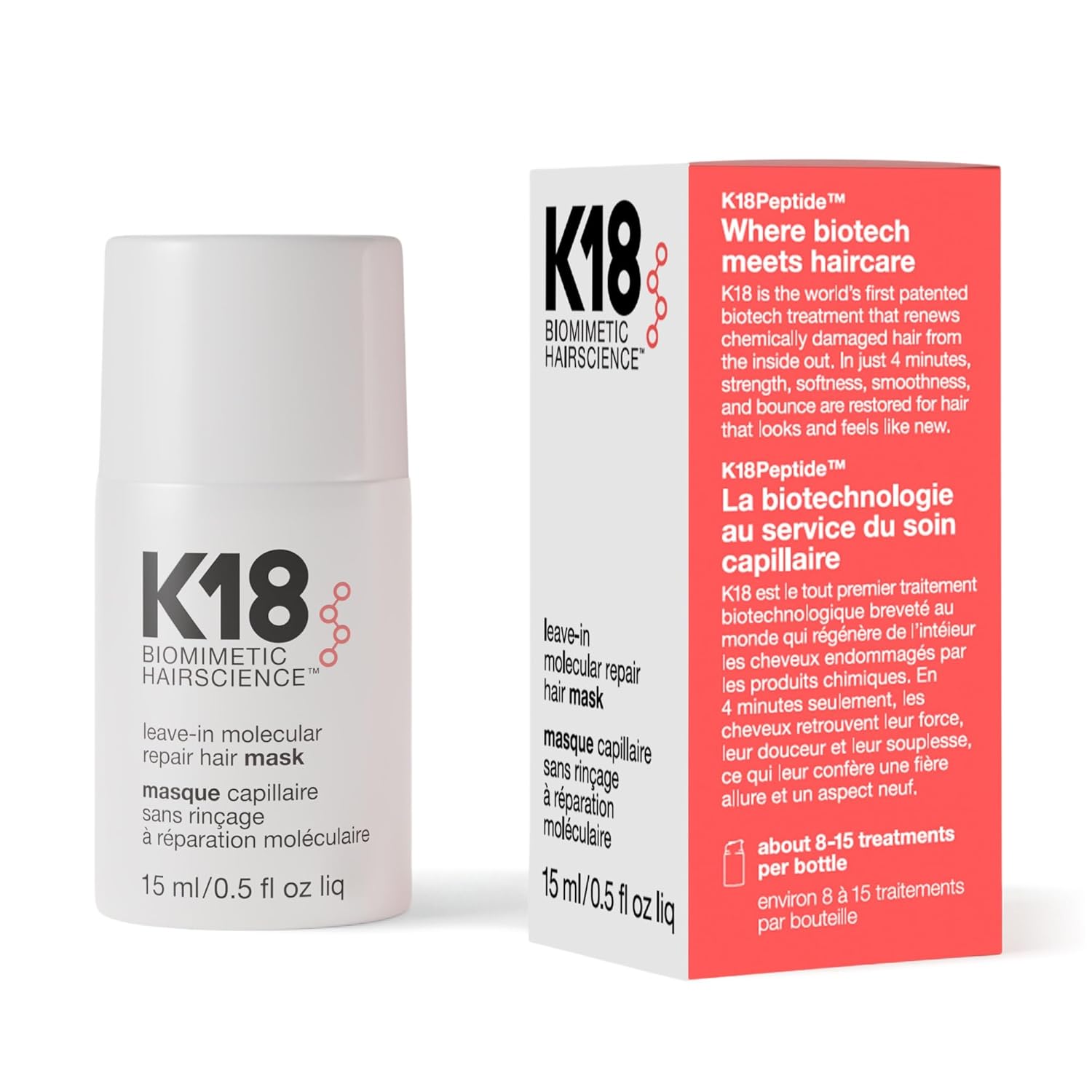 K18 Leave In Molecular Repairs Damage in 4 Minutes