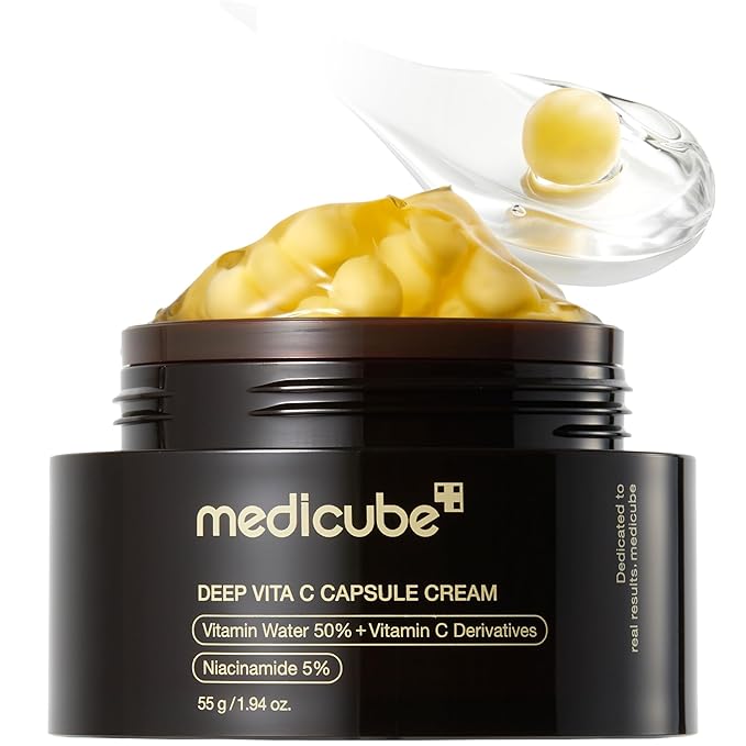 Medicube Capsule Cream with Deep Vitamin C Golden Capsule Glow Cream, 1.94oz