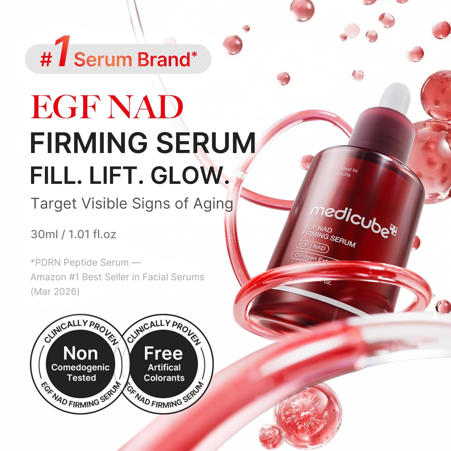 Medicube NAD EGF Firming Serum for Face & Neck | Anti-Aging Serum, 1.01oz