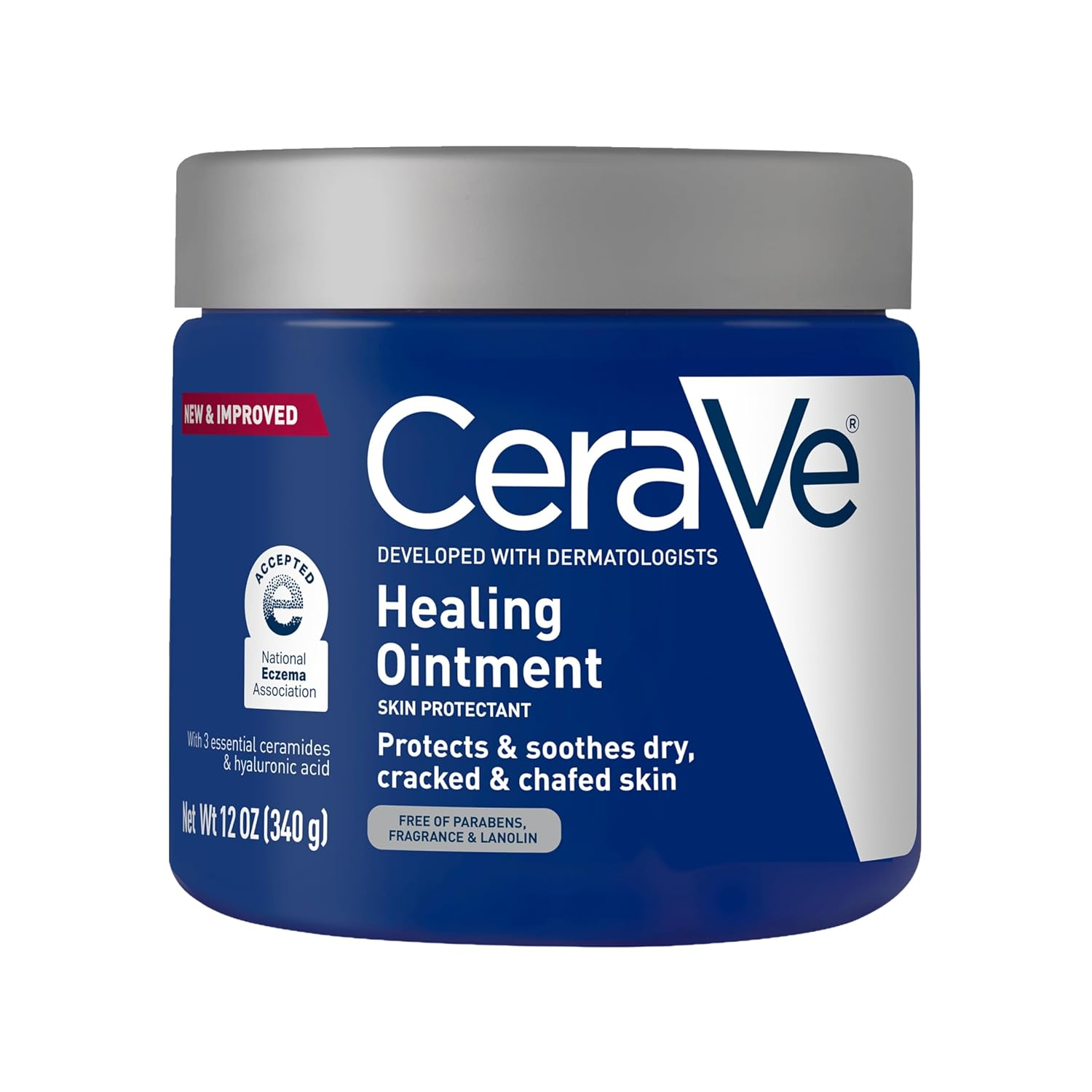 CeraVe Healing Ointment 12oz Skin Protectant with Ceramides and Hyaluronic Acid Lanolin Free Fragrance Free