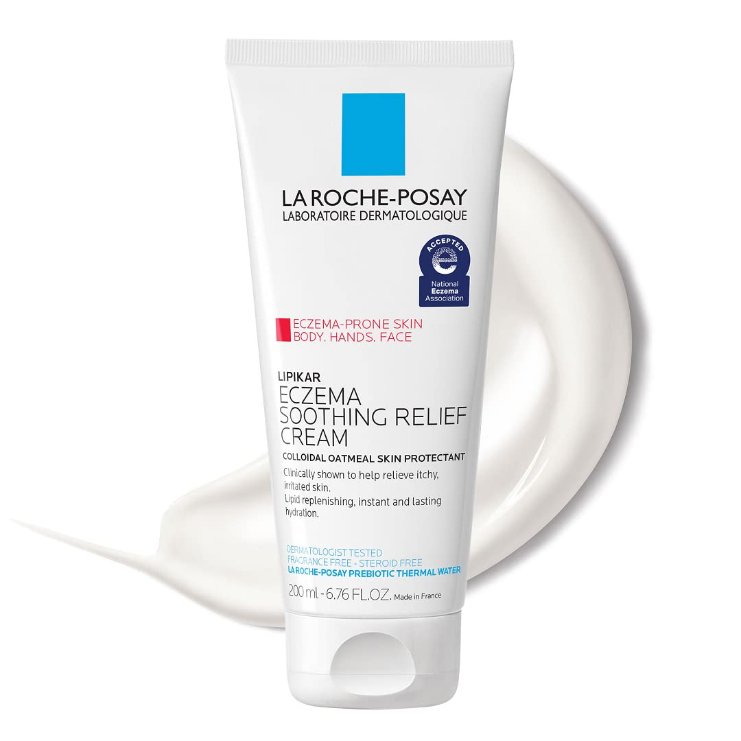 La Roche-Posay Lipikar Eczema Soothing Relief Cream 6.76oz Colloidal Oatmeal Steroid Free Fragrance Free NEA Accepted