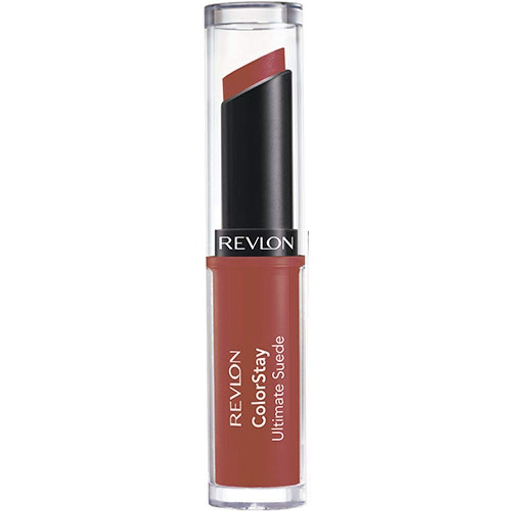 REVLON ColorStay Ultimate Suede Lipstick 080 Fashionista - High Impact Moisturizing Creamy Formula with Vitamin E in Clear Packaging