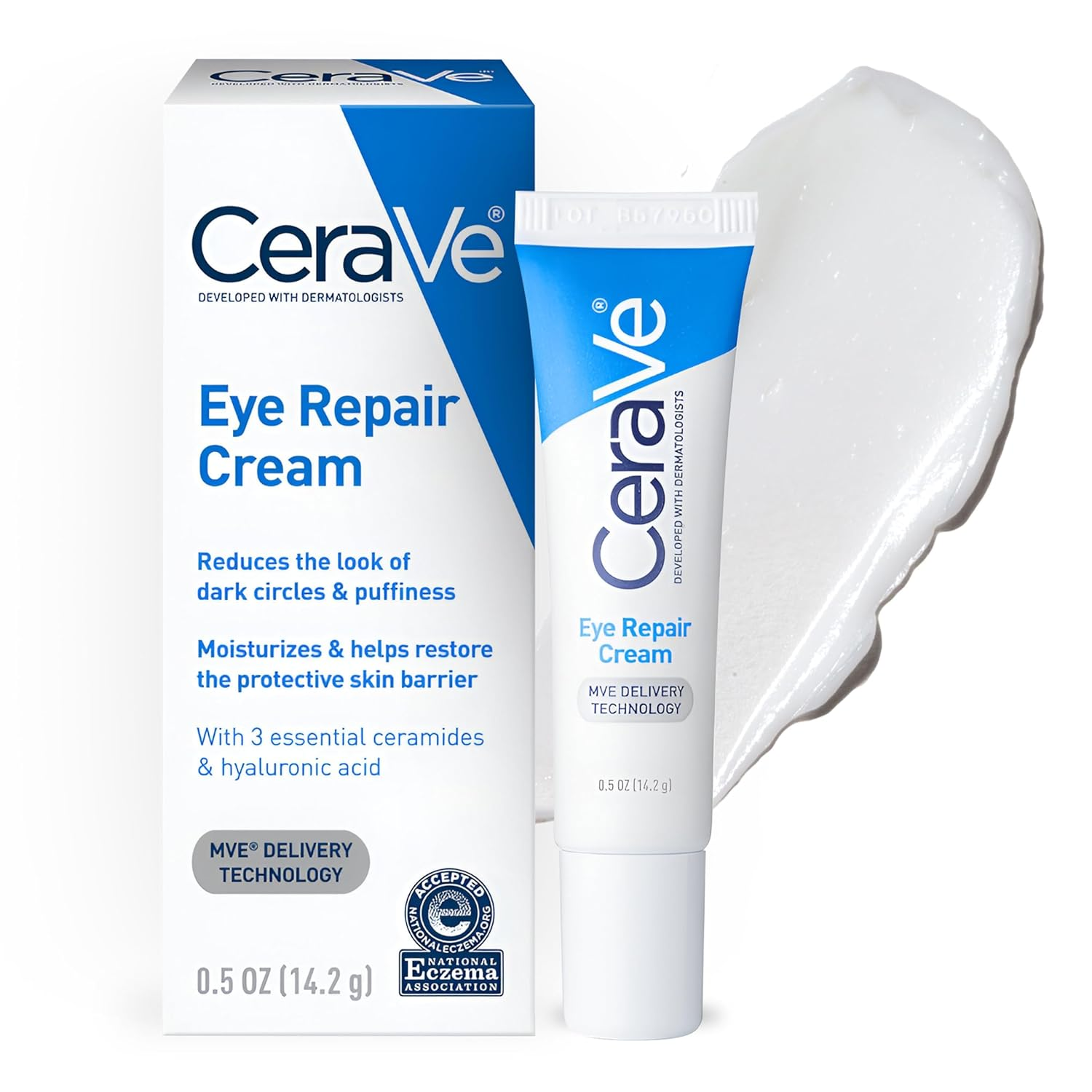 CeraVe Eye Repair Cream 0.5 oz with MVE Delivery Technology - Reduces dark circles and puffiness
