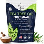 Foot Cure Tea Tree Oil Foot Soak and Body Soak with Epsom Salt Dead Sea Salt 16oz Made in USA