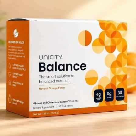 UNICITY Balance Cholesterol Support Drink Mix (30 Stick Pack – Orange Flavor)